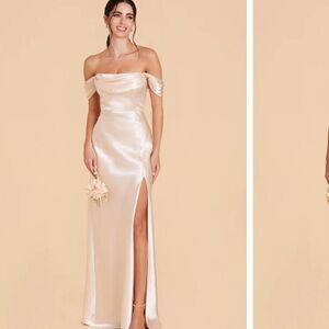 MIA CONVERTIBLE DRESS - SHINY SATIN CHAMP